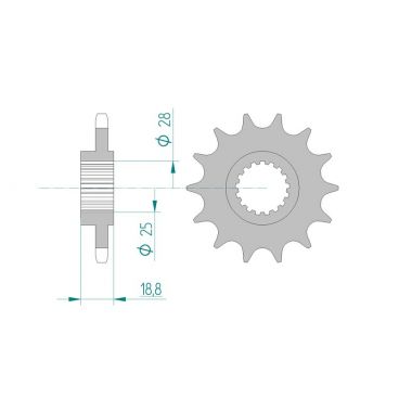 Kit chaine DID  ACIER APRILIA TUONO 1000 FIGHTER/RACING 2003 à 2005