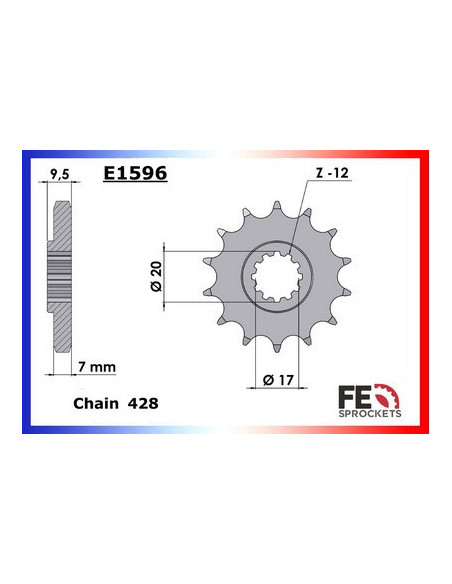 85.TC '15/17 Pts Roues 14X46 RK428MXZ *