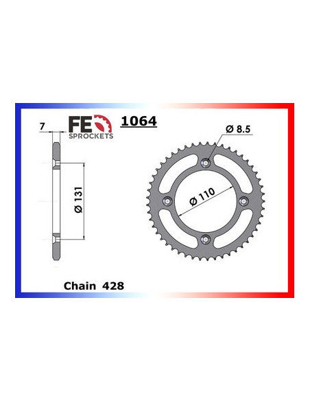 85.TC '15/17 Pts Roues 14X46 RK428MXZ *