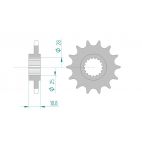 Kit chaine DID  ALU APRILIA TUONO 1000 RACING 2006 à 2010