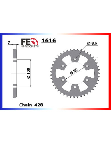 50.TXLC Cour sans amortisseur 15X43 428H