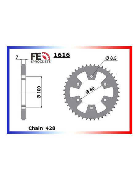 50.TXLC Cour sans amortisseur 15X43 428H