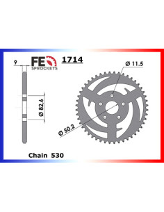 1200.SPORTSTER '84/89 (4vit) 21X40 RK530GSV3 2