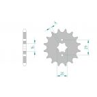 Kit chaine DID  ACIER BETA 125 RR 2010 à 2011