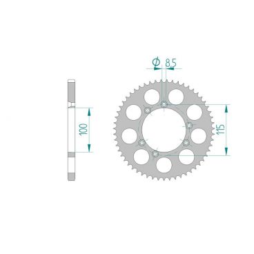 Kit chaine DID  ALU BETA 50 RR 1998 à 2001