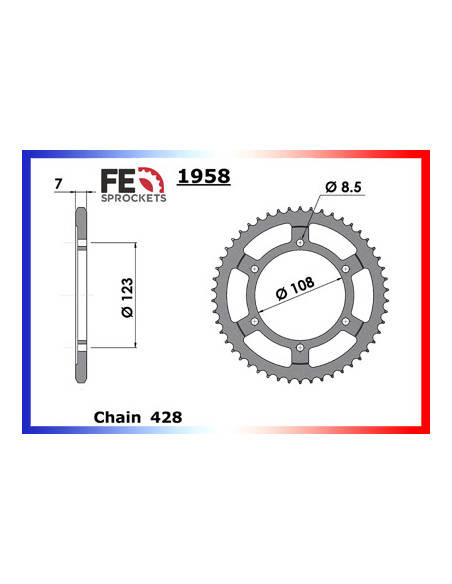 125.SENDA DRD SM '13/16 14X50 RK428MXZ *