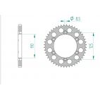 Kit chaine DID  ALU BETA 125 REV3 2002 à 2003