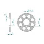 Kit chaine DID  ALU BETA 125 REV3 2004 à 2005