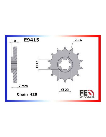 125.GF '98/03 14X47 RK428MXZ