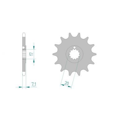 Kit chaine DID  ALU BETA 240 TR33/34 1986 à 1988