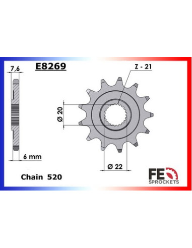 HM.250.CRF '05/10 13X48 RK520MXZ µ