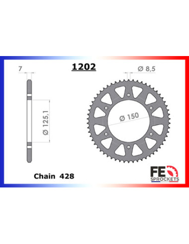 125.RS R / FACTORY '18/21 14X58 RK428FEX