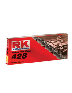 CHAINE RK 428SB 142 MAILLONS avec Attache Rapide.