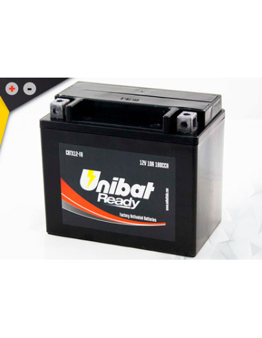 Batterie Unibat CBTX12-FA - Pré-remplie - Scellés en Usine