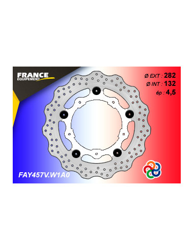 Disque Essentiel FLAY457V / Centre BLANC (W1) / Oeillets Couleurs