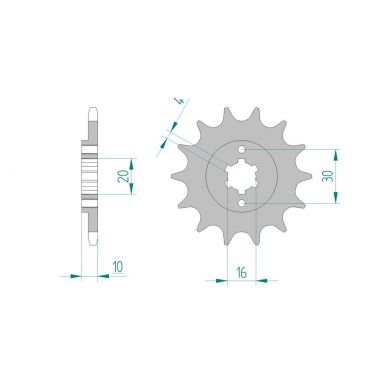 Kit chaine DID  ACIER CAGIVA 125 FRECCIA C12 1989 à 1992