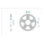 Kit chaine DID  ACIER CAGIVA 125 MITO 1990 à 1991