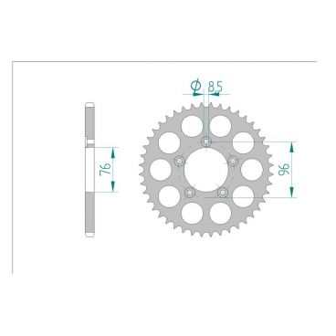 Kit chaine DID  ACIER CAGIVA 125 PLANET ROUES 5 BRANCHES 1999 à 1999