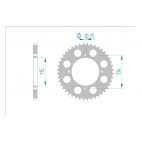 Kit chaine DID  ACIER CAGIVA 350 ELEFANT 1985 à 1988