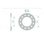 Kit chaine DID  ACIER CAGIVA 500 CANYON 1989 à 2000