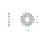 Kit chaine DID  ACIER CAGIVA 750 ELEFANT EXPLO 1987 à 1989