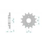 Kit chaine DID  ACIER CAGIVA 900 CANYON IE 1998 à 2000