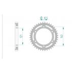 Kit chaine DID  ACIER CAGIVA 1000 V-RAPTOR 2000 à 2005