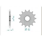 Kit chaine DID  ACIER CAN-AM 450 DS 2008 à 2009