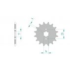 Kit chaine DID  ACIER DERBI GPR 50 NUDE 2004 à 2005