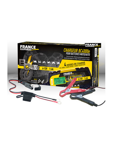 BC 4000 E Chargeur de batterie 6/12V, 1-4 A. Ecran LED.