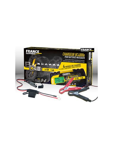 BC 4000 E Chargeur de batterie 6/12V, 1-4 A. Ecran LED.