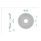 Kit chaine DID  ACIER DERBI SENDA 50 R/ L 1997 à 1999