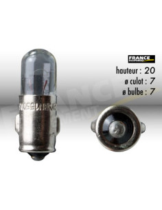 AMPOULE TEMOIN AVEC CULOT BA7S 6V1.2W