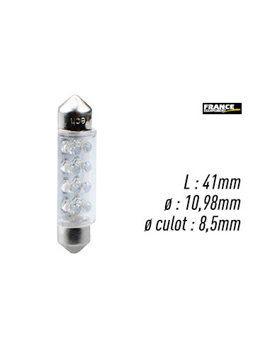 AMPOULE BLANCHE TYPE S8,5D/C5W 12V0.53W