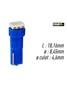 AMPOULE BLEU TYPE W2x4.6D / T5 12V0.24W