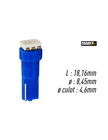 AMPOULE BLEU TYPE W2x4.6D / T5 12V0.24W