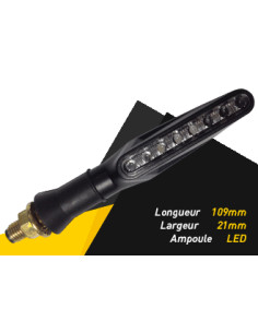 Paire de clignotants, tige courte, ampoule halogène