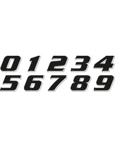 Déco moto NUMERO 6 DE COULEUR Noir
