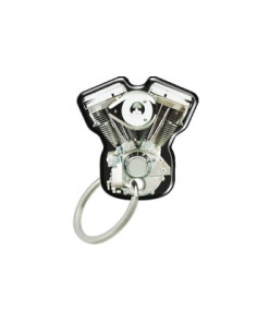 Porte-cléfs en Résine bicylindre "HARLEY" Format : 40x40mm