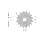 Kit chaine DID  ACIER DERBI GPR 125 4T 2009 à 2012