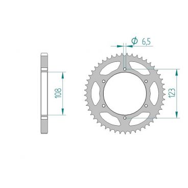 Kit chaine DID  ACIER DERBI GPR 125 4T 2009 à 2012