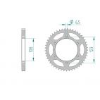 Kit chaine DID  ACIER DERBI GPR 125 4T 2009 à 2012