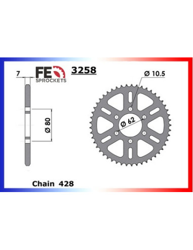 COUR AC DT125MX 49 428