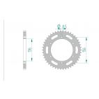 Kit chaine DID  ACIER DERBI MULHACEN 659 2007 à 2008