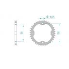 Kit chaine DID  ACIER DERBI DXR 250 INVERSE 2005 à 2006