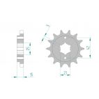 Kit chaine DID  ACIER DUCATI 600 PANTAH 1982 à 1982