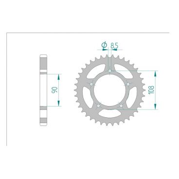 Kit chaine DID  ACIER DUCATI 600 PANTAH 1982 à 1982
