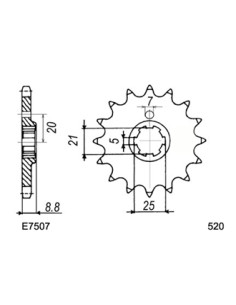 240/250 WMX '87/88 14X46 RKGB520KXZ * 2