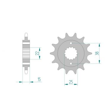 Kit chaine DID  ACIER DUCATI 907 IE / PASO 1990 à 1992