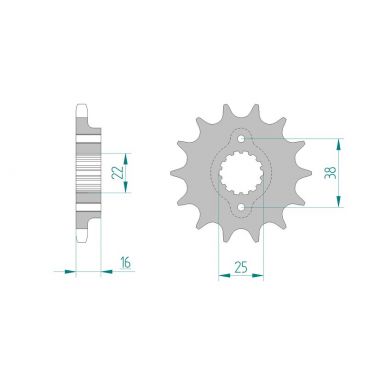 Kit chaine DID  ACIER DUCATI 944 ST2 1997 à 2001